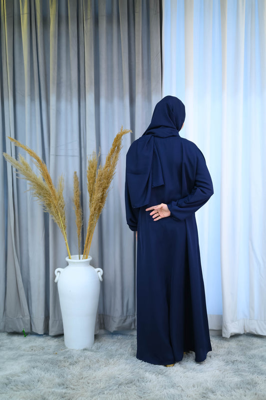 The Midnight Navy Blue Abaya