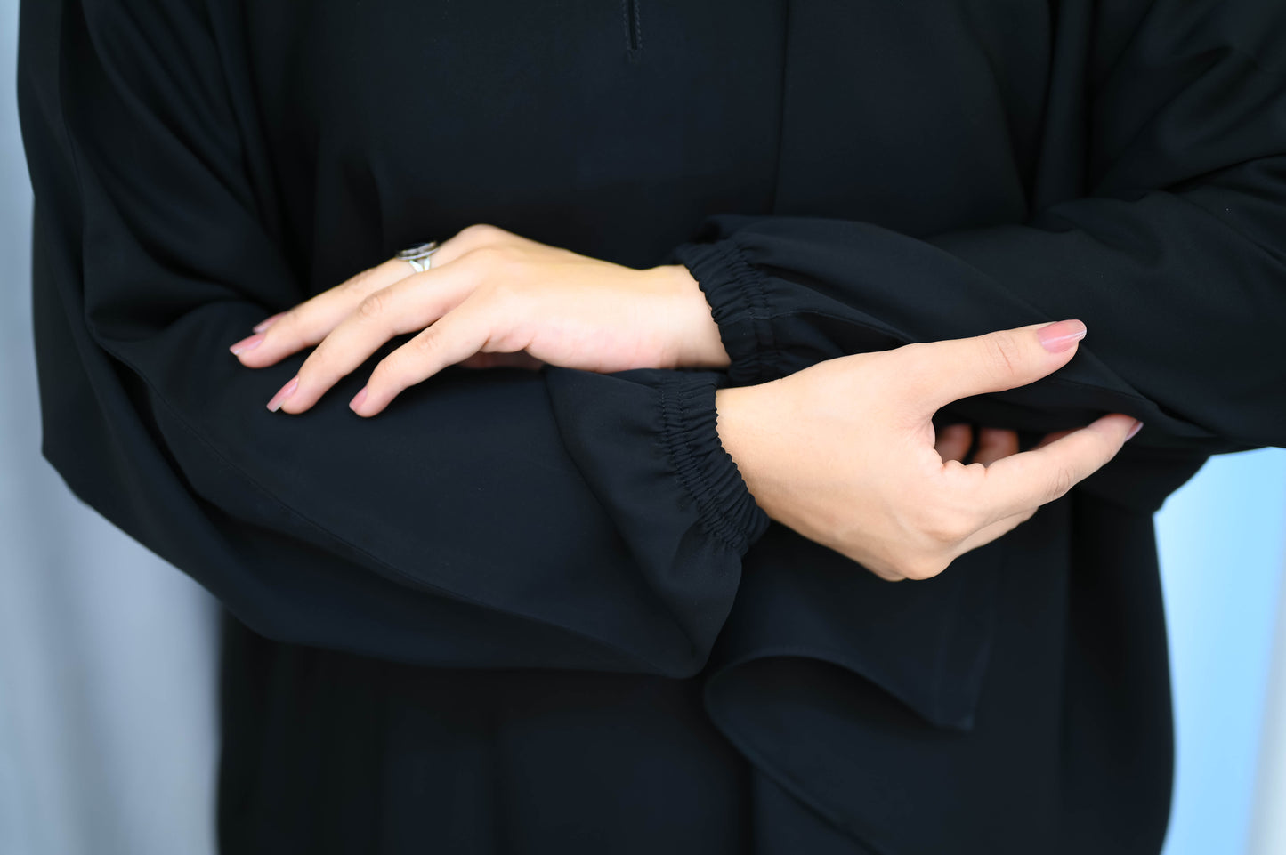 The Midnight Noir Minimalist Abaya