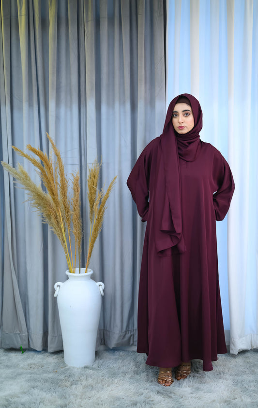 The Royal Burgundy Abaya