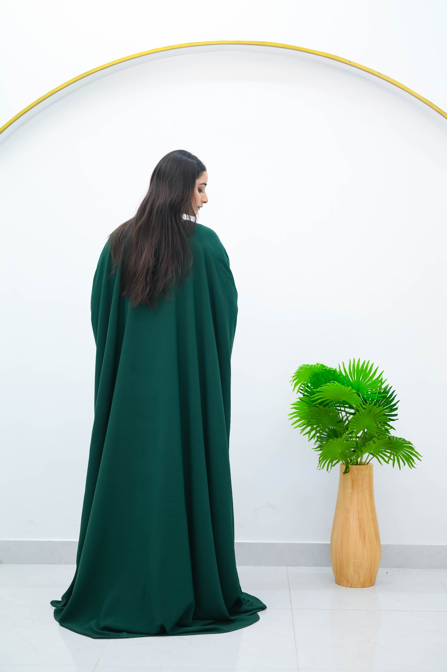 The Moonlight Emerald Cape Abaya