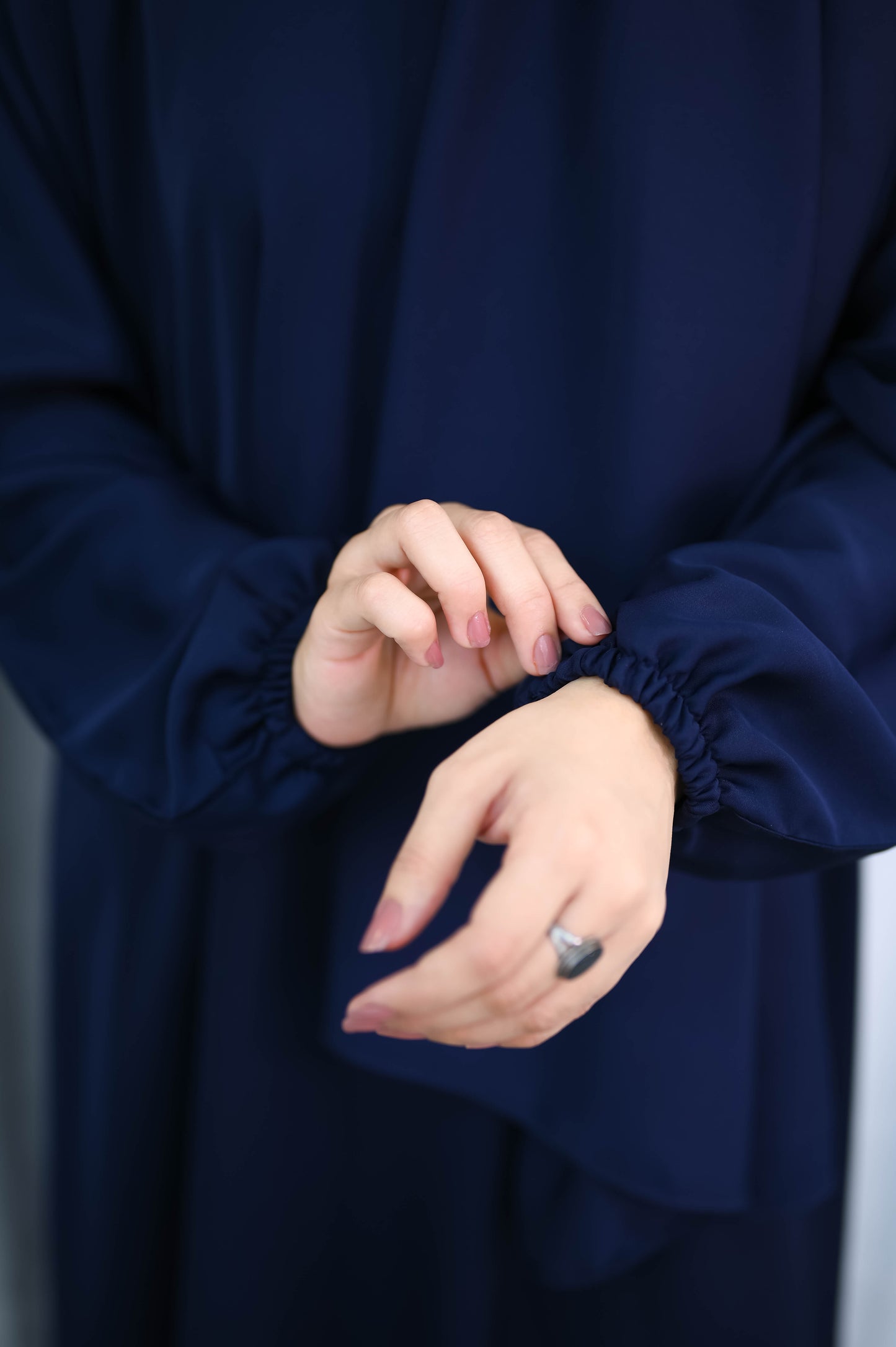 The Midnight Navy Blue Abaya