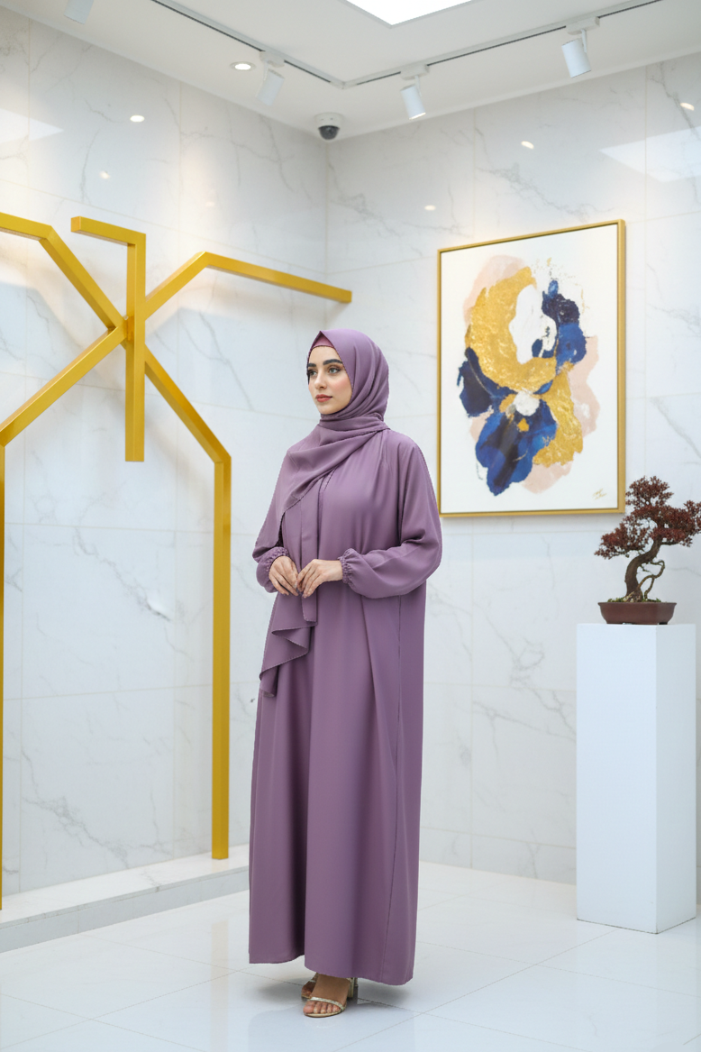 The Lavender Muse Layered Abaya